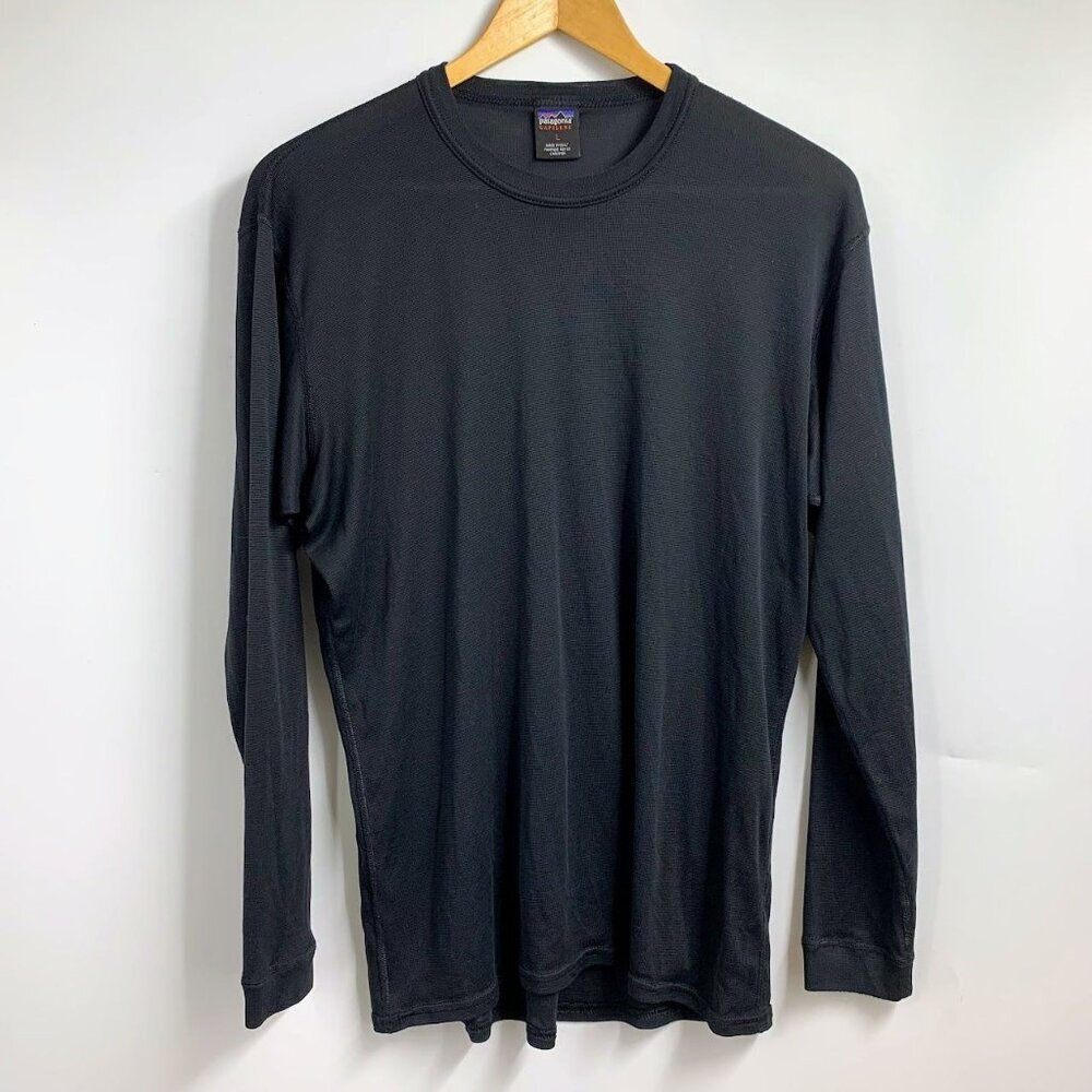 Patagonia Men's Capilene Crew Neck Tight Knit Long Sleeve Pullover Shirt Size L